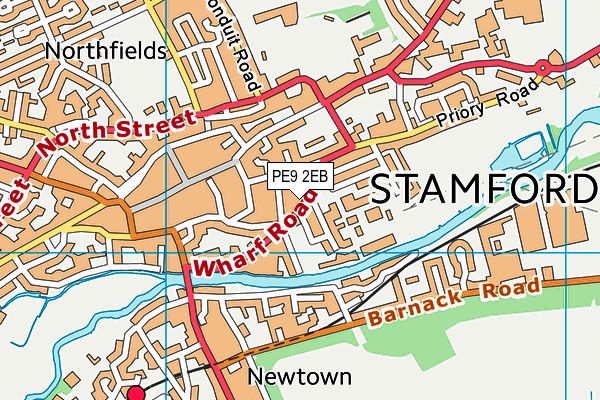 PE9 2EB map - OS VectorMap District (Ordnance Survey)