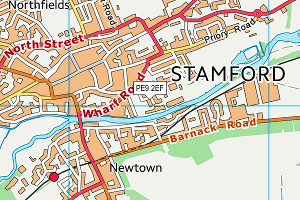 PE9 2EF map - OS VectorMap District (Ordnance Survey)