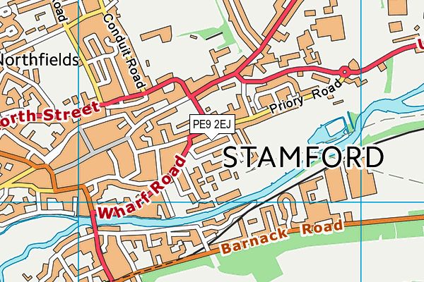 PE9 2EJ map - OS VectorMap District (Ordnance Survey)