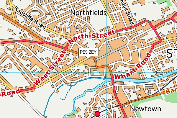 PE9 2EY map - OS VectorMap District (Ordnance Survey)