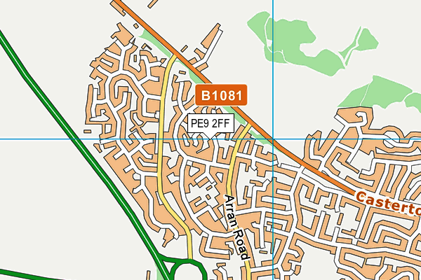 PE9 2FF map - OS VectorMap District (Ordnance Survey)