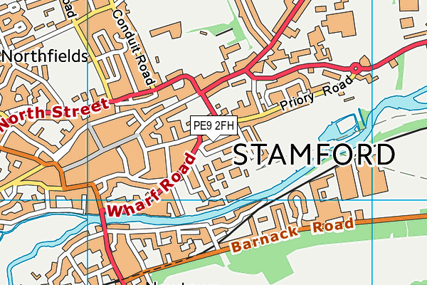 PE9 2FH map - OS VectorMap District (Ordnance Survey)