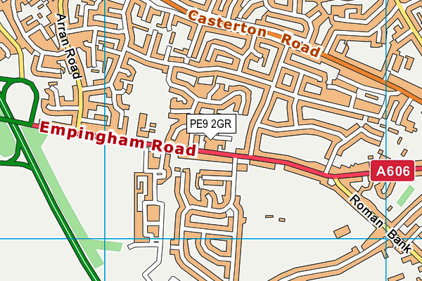 PE9 2GR map - OS VectorMap District (Ordnance Survey)