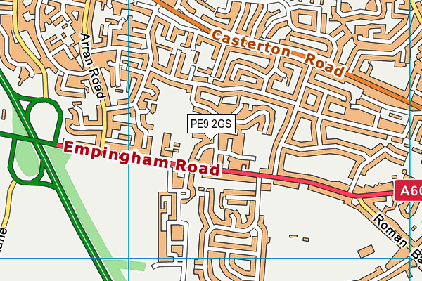 PE9 2GS map - OS VectorMap District (Ordnance Survey)