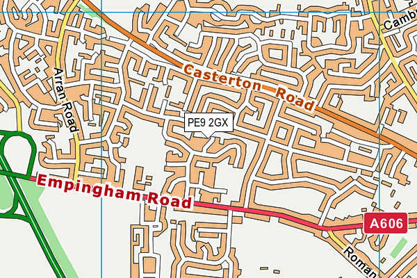 PE9 2GX map - OS VectorMap District (Ordnance Survey)