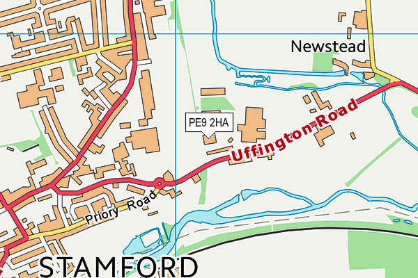 PE9 2HA map - OS VectorMap District (Ordnance Survey)