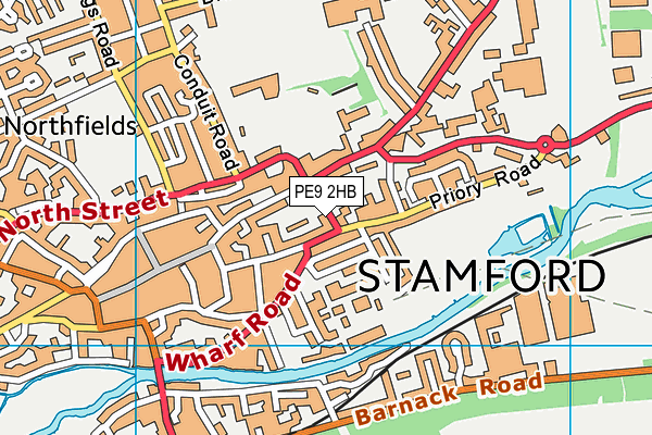 PE9 2HB map - OS VectorMap District (Ordnance Survey)