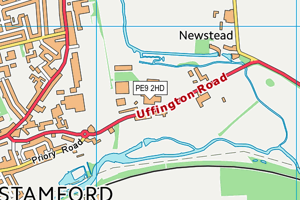 PE9 2HD map - OS VectorMap District (Ordnance Survey)