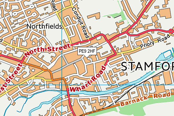 PE9 2HF map - OS VectorMap District (Ordnance Survey)