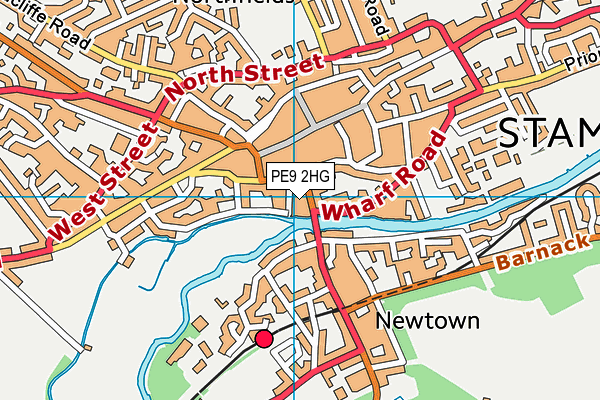 PE9 2HG map - OS VectorMap District (Ordnance Survey)