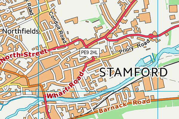 PE9 2HL map - OS VectorMap District (Ordnance Survey)