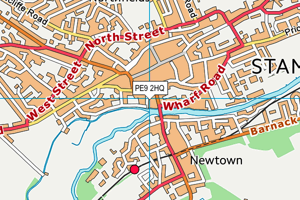 PE9 2HQ map - OS VectorMap District (Ordnance Survey)