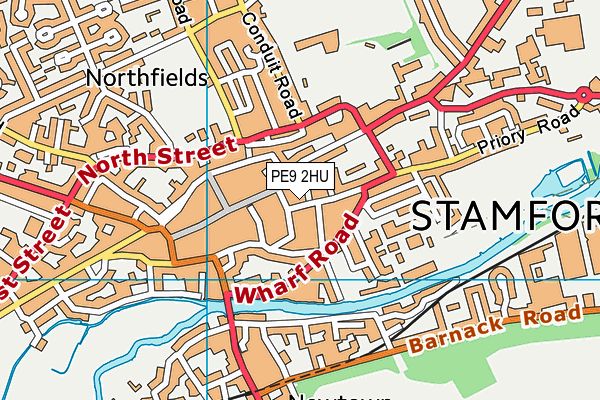 PE9 2HU map - OS VectorMap District (Ordnance Survey)