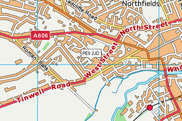 PE9 2JD map - OS VectorMap District (Ordnance Survey)