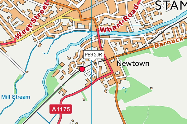 PE9 2JR map - OS VectorMap District (Ordnance Survey)