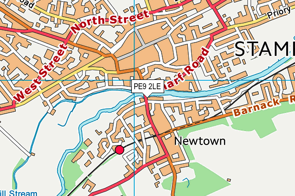 PE9 2LE map - OS VectorMap District (Ordnance Survey)