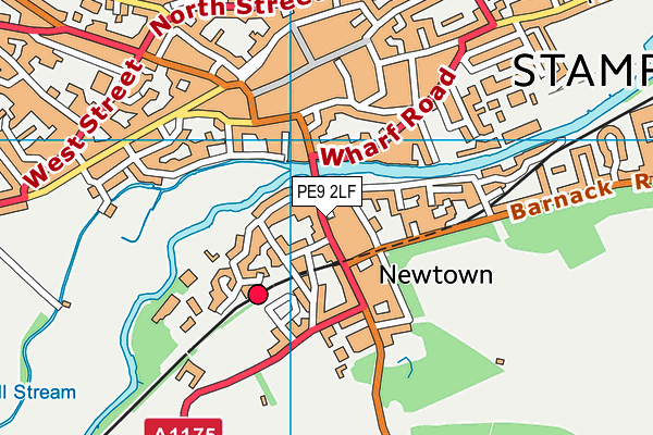 PE9 2LF map - OS VectorMap District (Ordnance Survey)