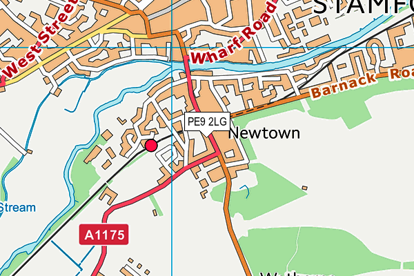 PE9 2LG map - OS VectorMap District (Ordnance Survey)