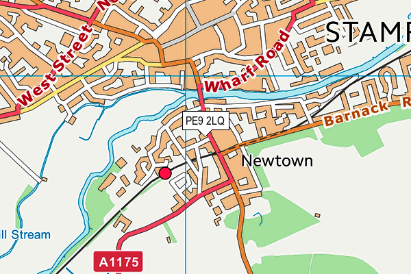 PE9 2LQ map - OS VectorMap District (Ordnance Survey)