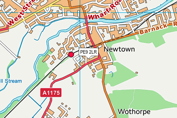 Stamford Junior School map (PE9 2LR) - OS VectorMap District (Ordnance Survey)