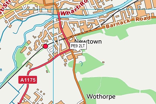 Burghley Park Cricket Club map (PE9 2LT) - OS VectorMap District (Ordnance Survey)