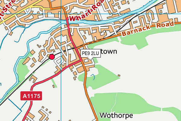 PE9 2LU map - OS VectorMap District (Ordnance Survey)