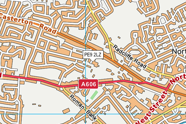 PE9 2LZ map - OS VectorMap District (Ordnance Survey)