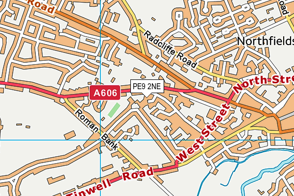 PE9 2NE map - OS VectorMap District (Ordnance Survey)