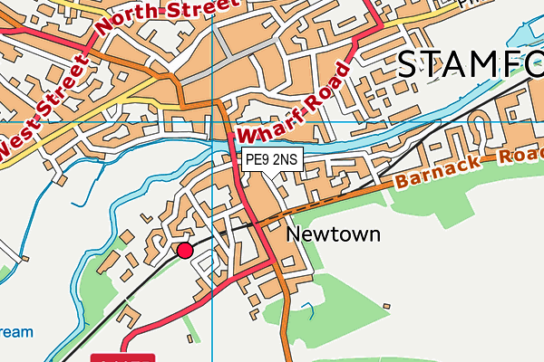 PE9 2NS map - OS VectorMap District (Ordnance Survey)