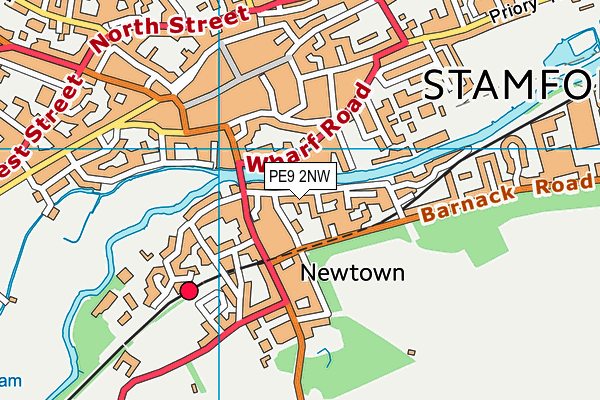 PE9 2NW map - OS VectorMap District (Ordnance Survey)