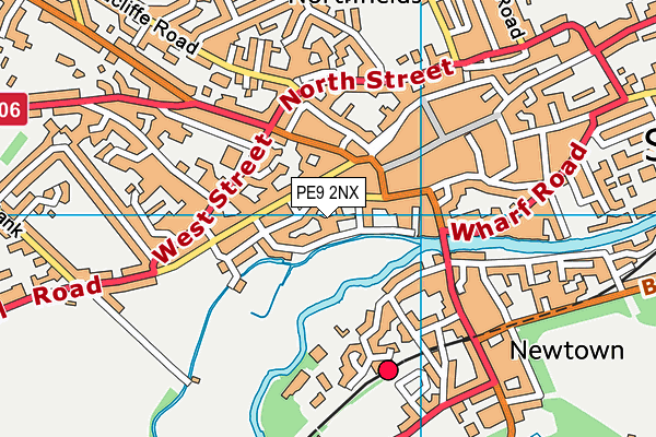 PE9 2NX map - OS VectorMap District (Ordnance Survey)