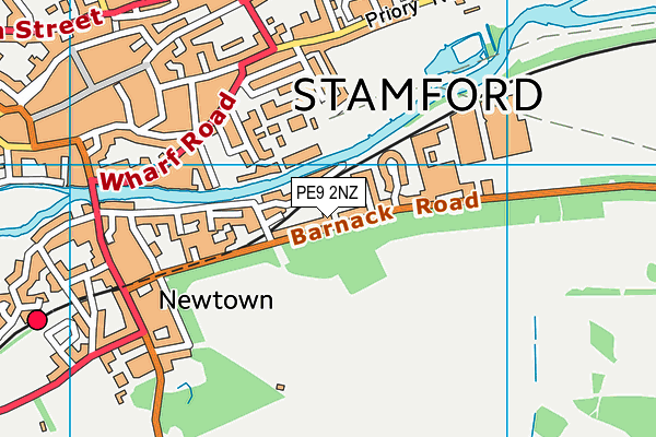 PE9 2NZ map - OS VectorMap District (Ordnance Survey)