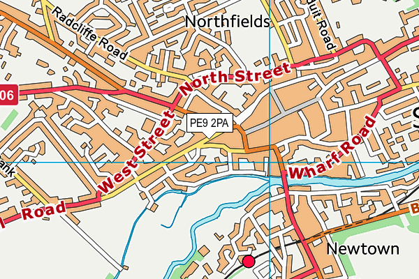 PE9 2PA map - OS VectorMap District (Ordnance Survey)