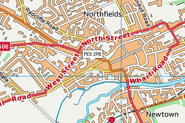 PE9 2PB map - OS VectorMap District (Ordnance Survey)