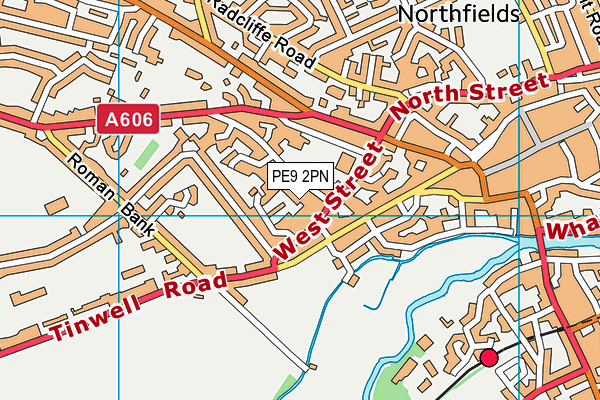 Westside Health And Fitness Club map (PE9 2PN) - OS VectorMap District (Ordnance Survey)
