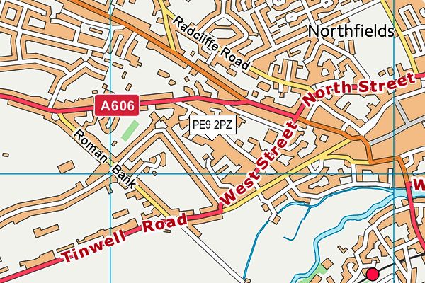 PE9 2PZ map - OS VectorMap District (Ordnance Survey)