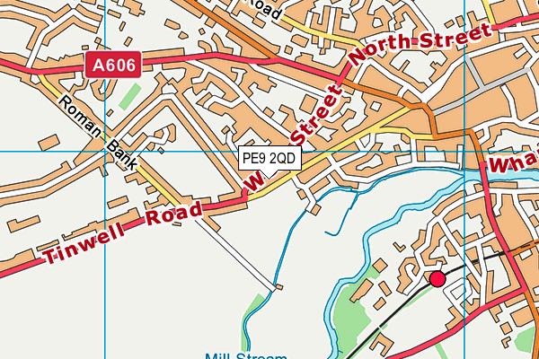 PE9 2QD map - OS VectorMap District (Ordnance Survey)