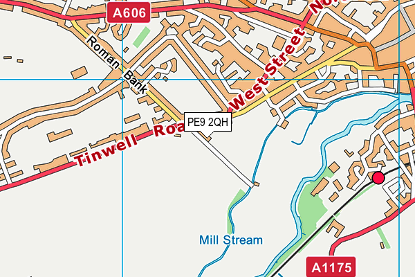 PE9 2QH map - OS VectorMap District (Ordnance Survey)