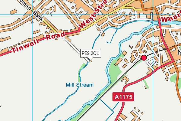 PE9 2QL map - OS VectorMap District (Ordnance Survey)