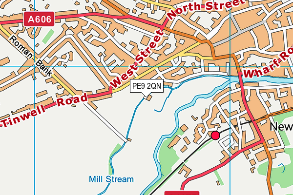 PE9 2QN map - OS VectorMap District (Ordnance Survey)