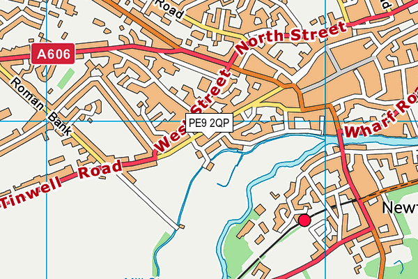 PE9 2QP map - OS VectorMap District (Ordnance Survey)