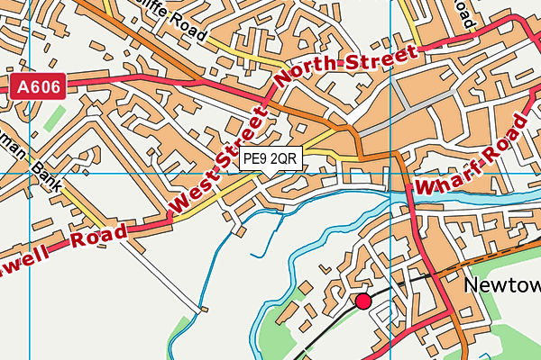 PE9 2QR map - OS VectorMap District (Ordnance Survey)