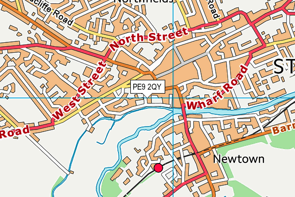 PE9 2QY map - OS VectorMap District (Ordnance Survey)