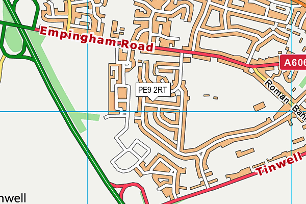 PE9 2RT map - OS VectorMap District (Ordnance Survey)