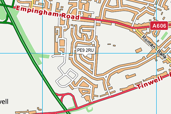 PE9 2RU map - OS VectorMap District (Ordnance Survey)