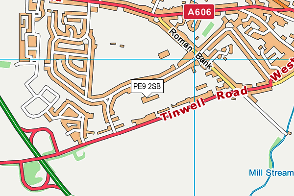 PE9 2SB map - OS VectorMap District (Ordnance Survey)