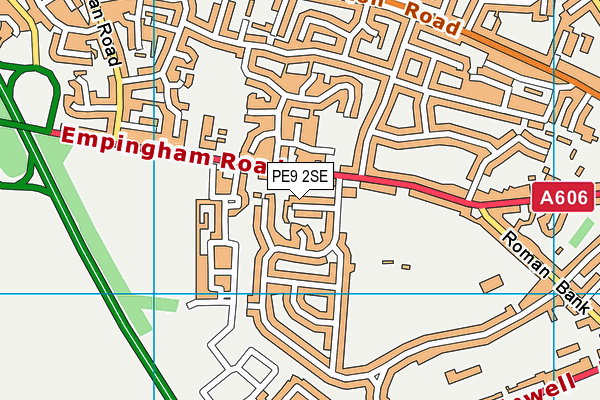 PE9 2SE map - OS VectorMap District (Ordnance Survey)