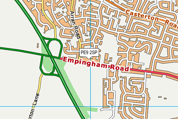 PE9 2SP map - OS VectorMap District (Ordnance Survey)