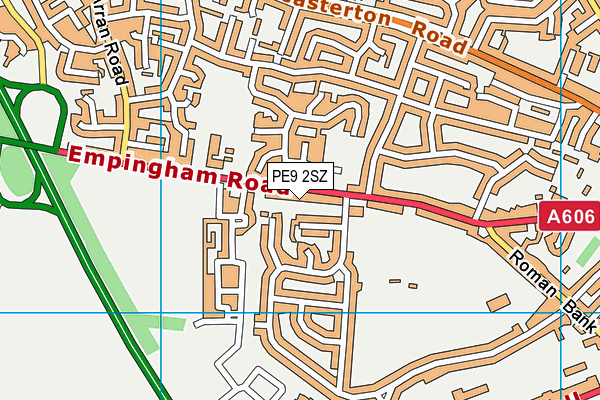 PE9 2SZ map - OS VectorMap District (Ordnance Survey)