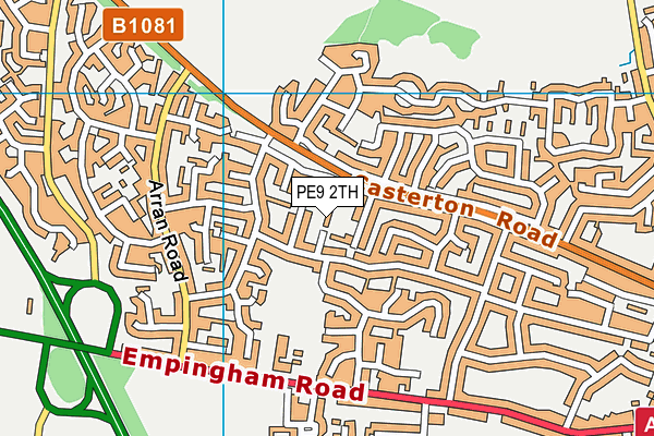 PE9 2TH map - OS VectorMap District (Ordnance Survey)